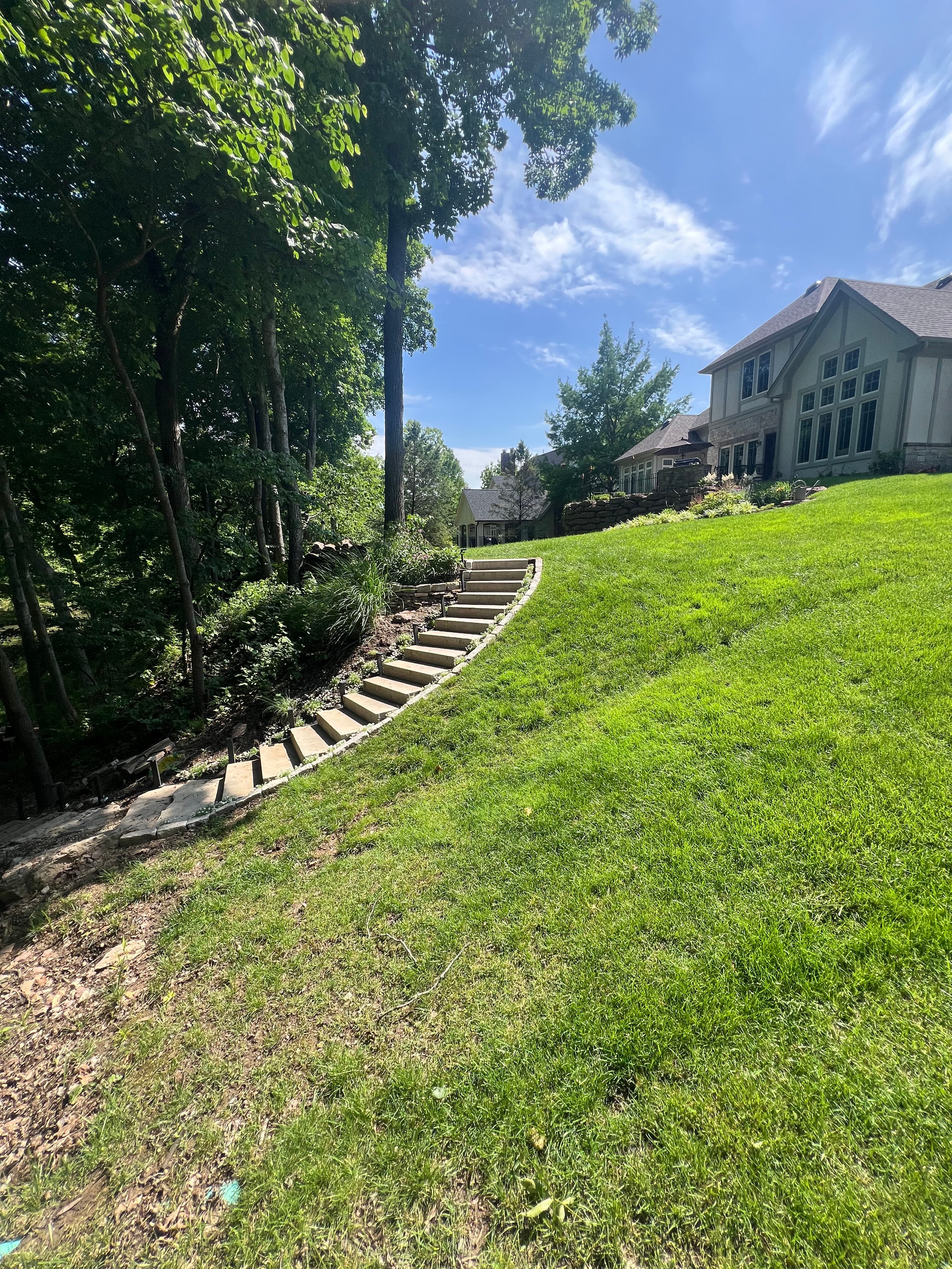 Project Hillside Path Gets Natural Stone Steps and Flagstone Landings image