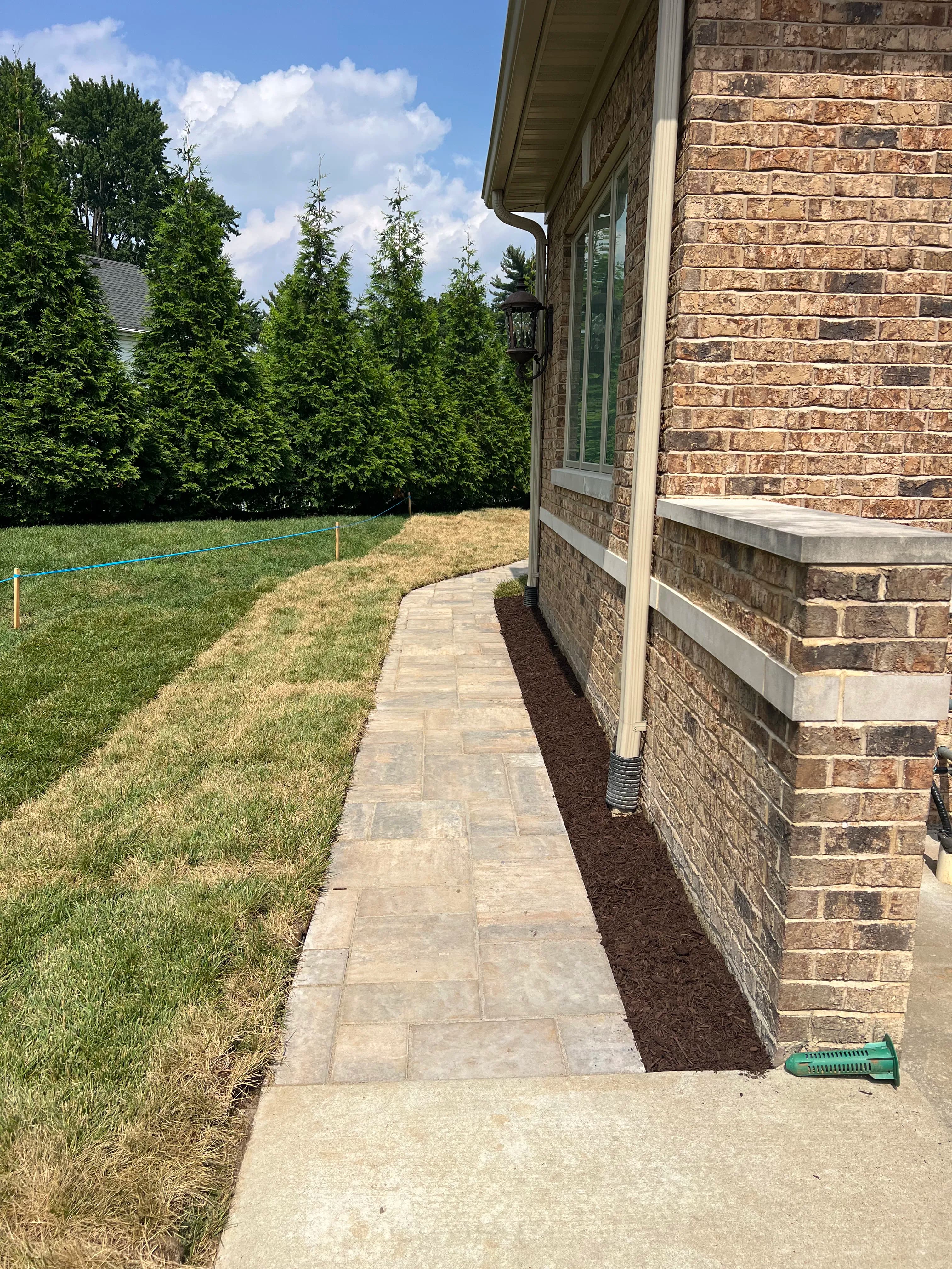 Project Unilock Beacon Hill Flagstone Paver Walkway with Steps and Expanded Patio image